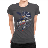 The Dark Knight Rider - Womens Premium T-Shirts RIPT Apparel Small / Heavy Metal