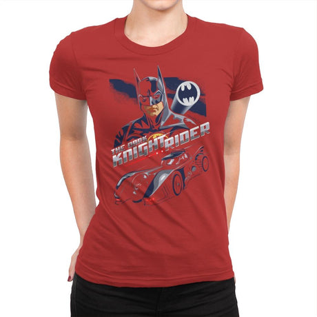 The Dark Knight Rider - Womens Premium T-Shirts RIPT Apparel Small / Red