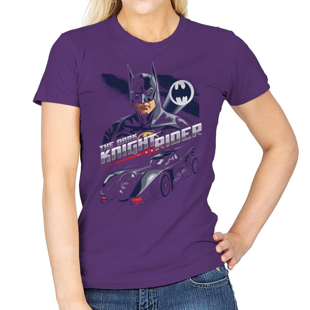 The Dark Knight Rider - Womens T-Shirts RIPT Apparel Small / Purple