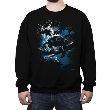 The Dark Panther Returns - Crew Neck Sweatshirt Crew Neck Sweatshirt RIPT Apparel