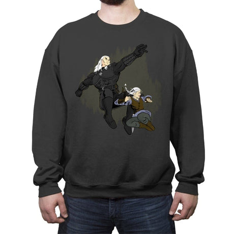 The Dark Witcher - Crew Neck Sweatshirt Crew Neck Sweatshirt RIPT Apparel Small / Charcoal