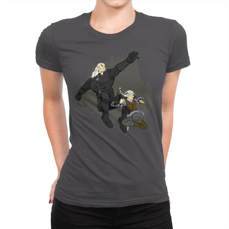 The Dark Witcher - Womens Premium T-Shirts RIPT Apparel Small / Heavy Metal