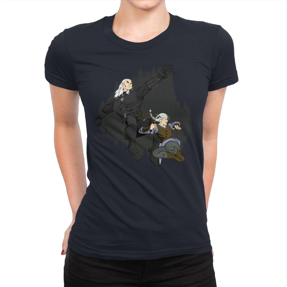 The Dark Witcher - Womens Premium T-Shirts RIPT Apparel Small / Midnight Navy