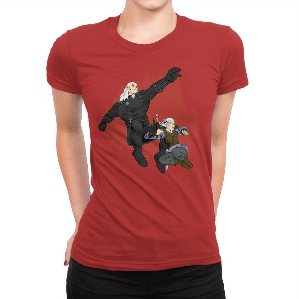 The Dark Witcher - Womens Premium T-Shirts RIPT Apparel Small / Red