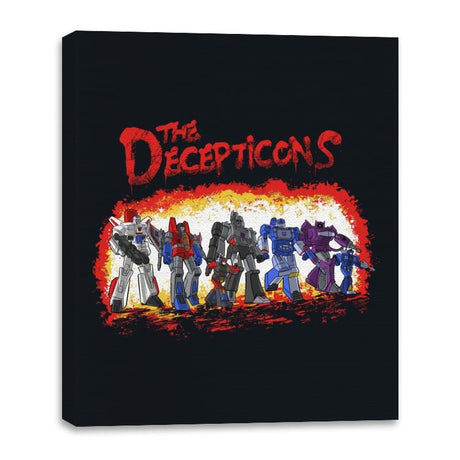 The Decepticons - Canvas Wraps Canvas Wraps RIPT Apparel 16x20 / Black