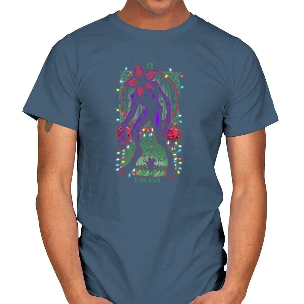 The Demogorgan Tarot Card Exclusive - Mens T-Shirts RIPT Apparel Small / Indigo Blue