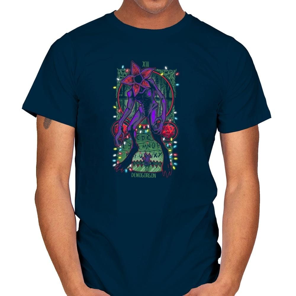 The Demogorgan Tarot Card Exclusive - Mens T-Shirts RIPT Apparel Small / Navy