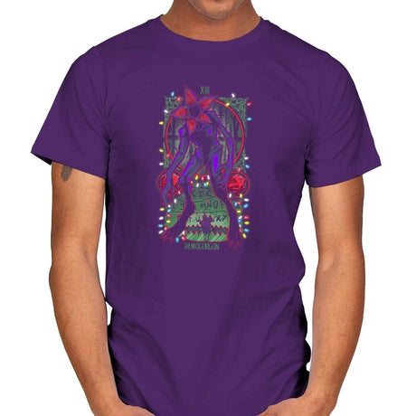 The Demogorgan Tarot Card Exclusive - Mens T-Shirts RIPT Apparel Small / Purple