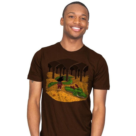 The Desolation of Shenron - Mens T-Shirts RIPT Apparel Small / Brown