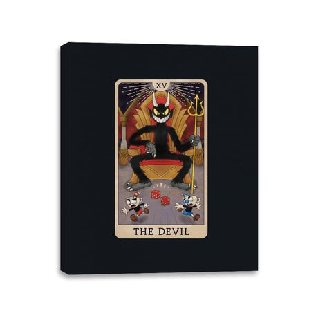 The Devil Cuphead - Canvas Wraps Canvas Wraps RIPT Apparel 11x14 / Black