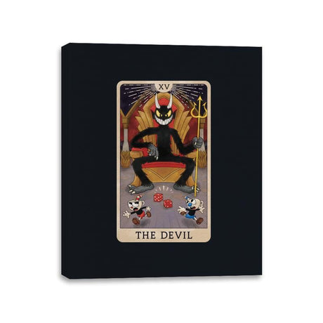 The Devil Cuphead - Canvas Wraps Canvas Wraps RIPT Apparel 11x14 / Black