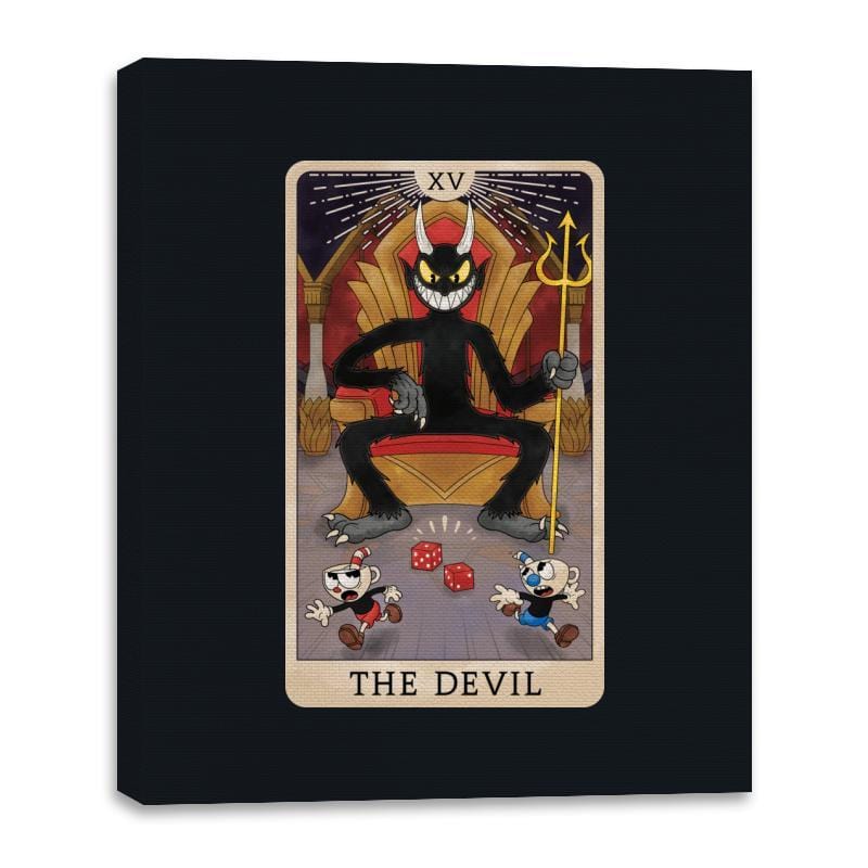 The Devil Cuphead - Canvas Wraps Canvas Wraps RIPT Apparel 16x20 / Black