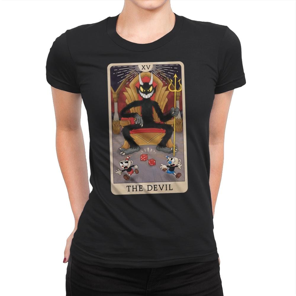 The Devil Cuphead - Womens Premium T-Shirts RIPT Apparel Small / Black