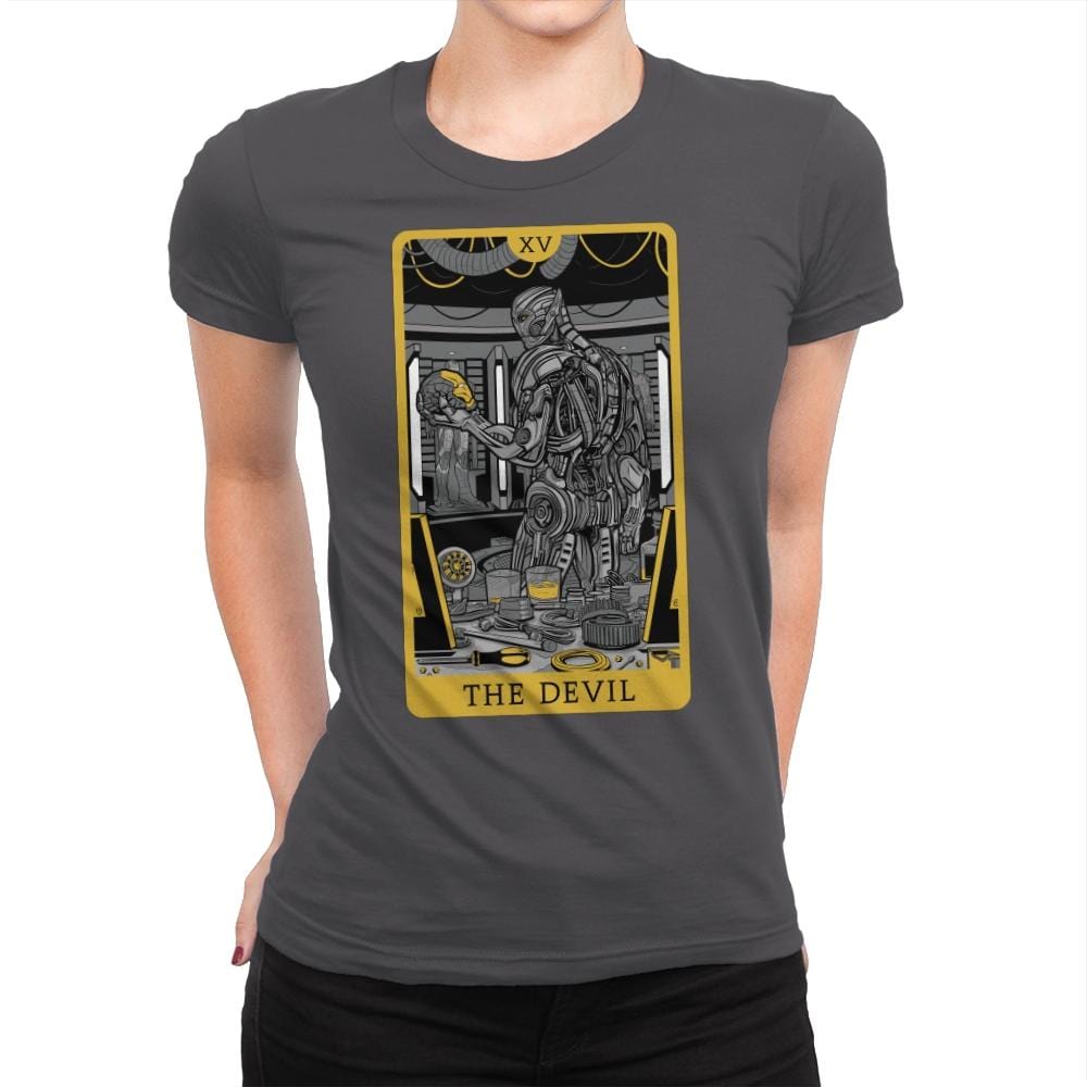 The Devil - Womens Premium T-Shirts RIPT Apparel Small / Heavy Metal
