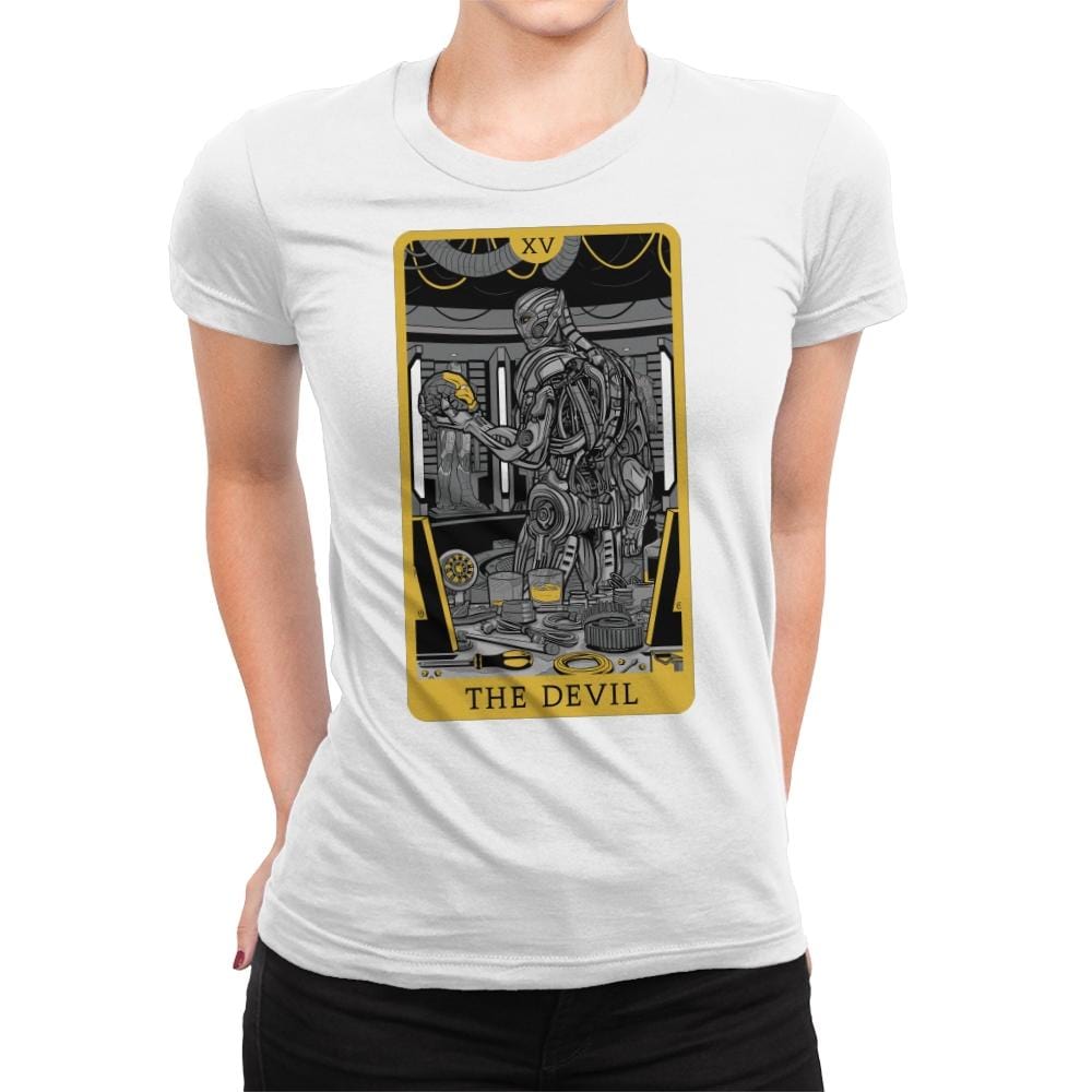 The Devil - Womens Premium T-Shirts RIPT Apparel Small / White