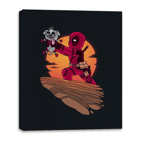 The Dog King - Canvas Wraps Canvas Wraps RIPT Apparel 16x20 / Black