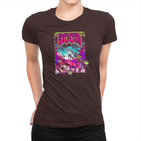 The Doom Song Exclusive - Womens Premium T-Shirts RIPT Apparel Small / Dark Chocolate