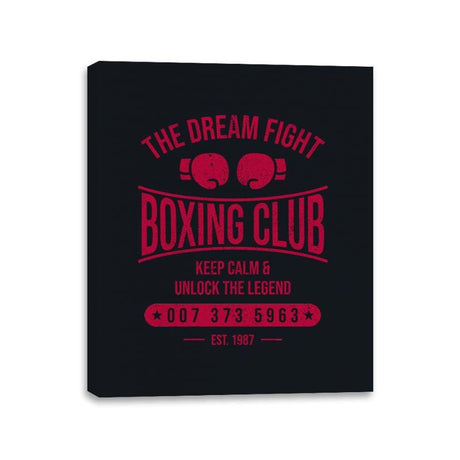 The Dream Fight Boxing Club – Nostalgic Boxing Gym for Retro Gamers - Canvas Wraps Canvas Wraps RIPT Apparel 11x14 / Black
