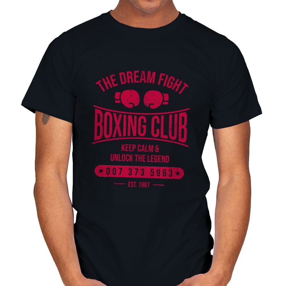 The Dream Fight Boxing Club – Nostalgic Boxing Gym for Retro Gamers - Mens T-Shirts RIPT Apparel Small / Black