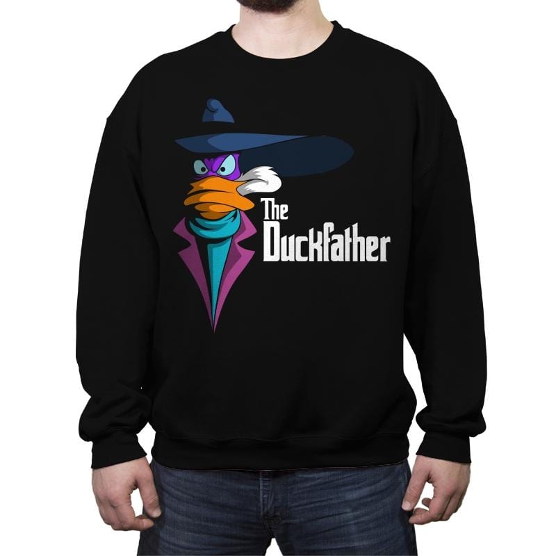 The Duckfather - Crew Neck Sweatshirt Crew Neck Sweatshirt RIPT Apparel Small / Black