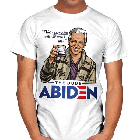 The Dude Abiden - Mens T-Shirts RIPT Apparel Small / White