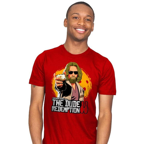 The Dude Redemption - Mens T-Shirts RIPT Apparel Small / Red