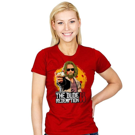 The Dude Redemption - Womens T-Shirts RIPT Apparel Small / Red
