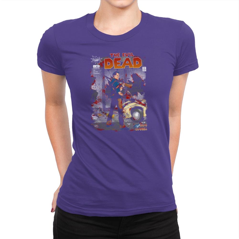 The Evil Dead - Issue 1 Exclusive - Womens Premium T-Shirts RIPT Apparel Small / Purple Rush