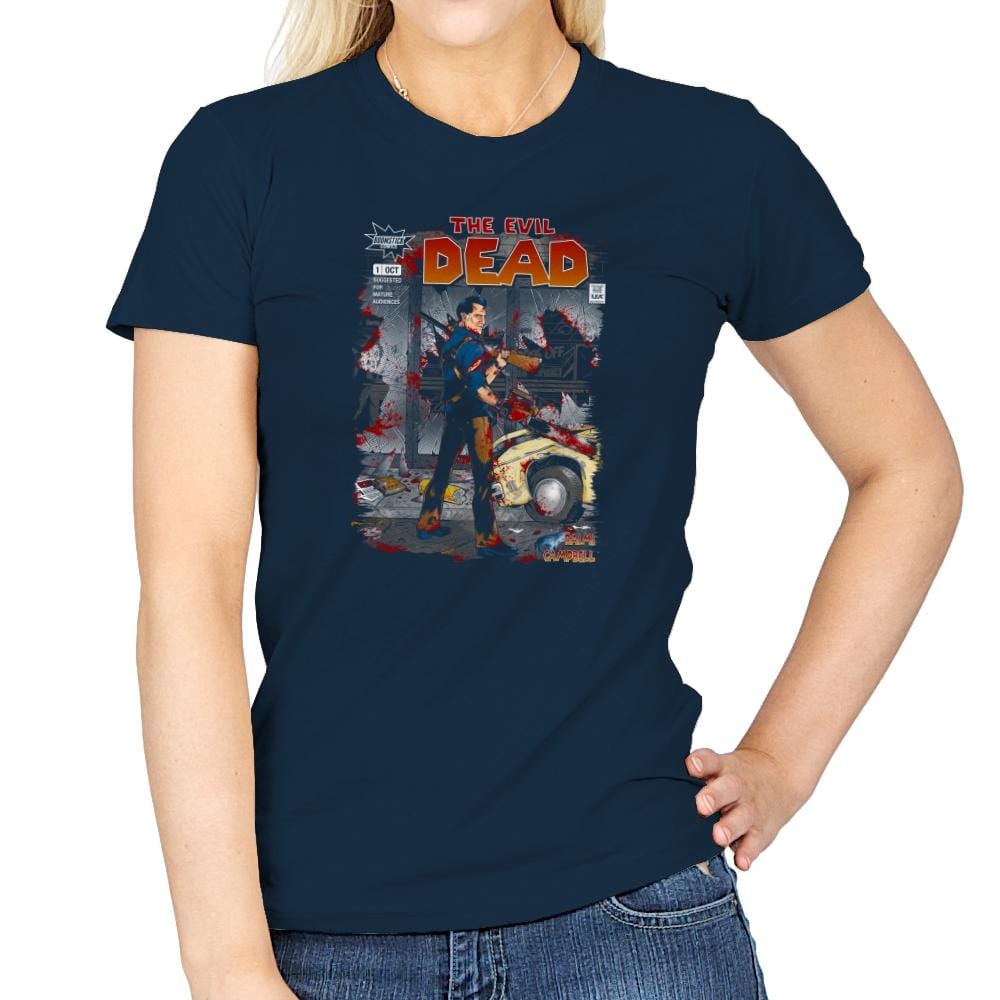 The Evil Dead - Issue 1 Exclusive - Womens T-Shirts RIPT Apparel Small / Navy