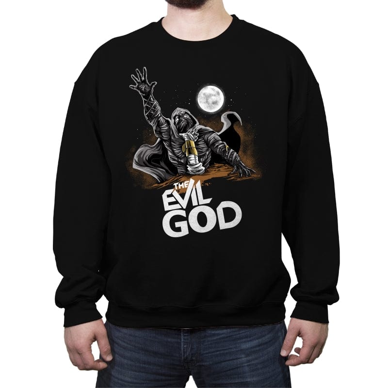 The Evil God - Crew Neck Sweatshirt Crew Neck Sweatshirt RIPT Apparel Small / Black
