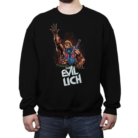 The Evil Lich - Crew Neck Sweatshirt Crew Neck Sweatshirt RIPT Apparel Small / Black