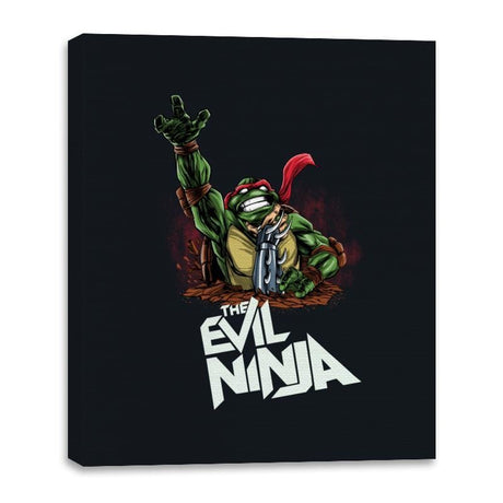 The Evil Ninja - Canvas Wraps Canvas Wraps RIPT Apparel 16x20 / Black