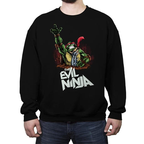 The Evil Ninja - Crew Neck Sweatshirt Crew Neck Sweatshirt RIPT Apparel Small / Black