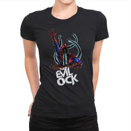 The Evil Ock - Womens Premium T-Shirts RIPT Apparel Small / Black