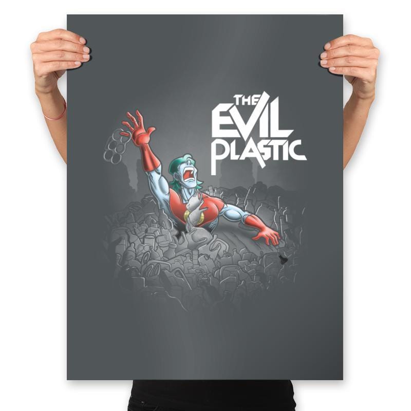 The Evil Plastic - Prints Posters RIPT Apparel 18x24 / Charcoal