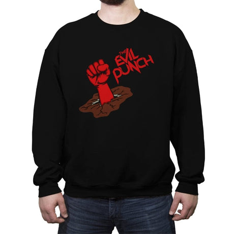 The Evil Punch - Crew Neck Sweatshirt Crew Neck Sweatshirt RIPT Apparel Small / Black