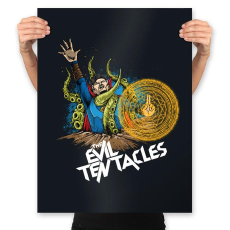 The Evil Tentacles - Prints Posters RIPT Apparel 18x24 / Black