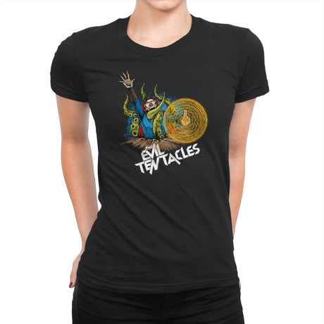 The Evil Tentacles - Womens Premium T-Shirts RIPT Apparel Small / Black