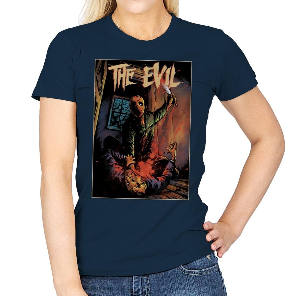 The Evil - Womens T-Shirts RIPT Apparel Small / Navy
