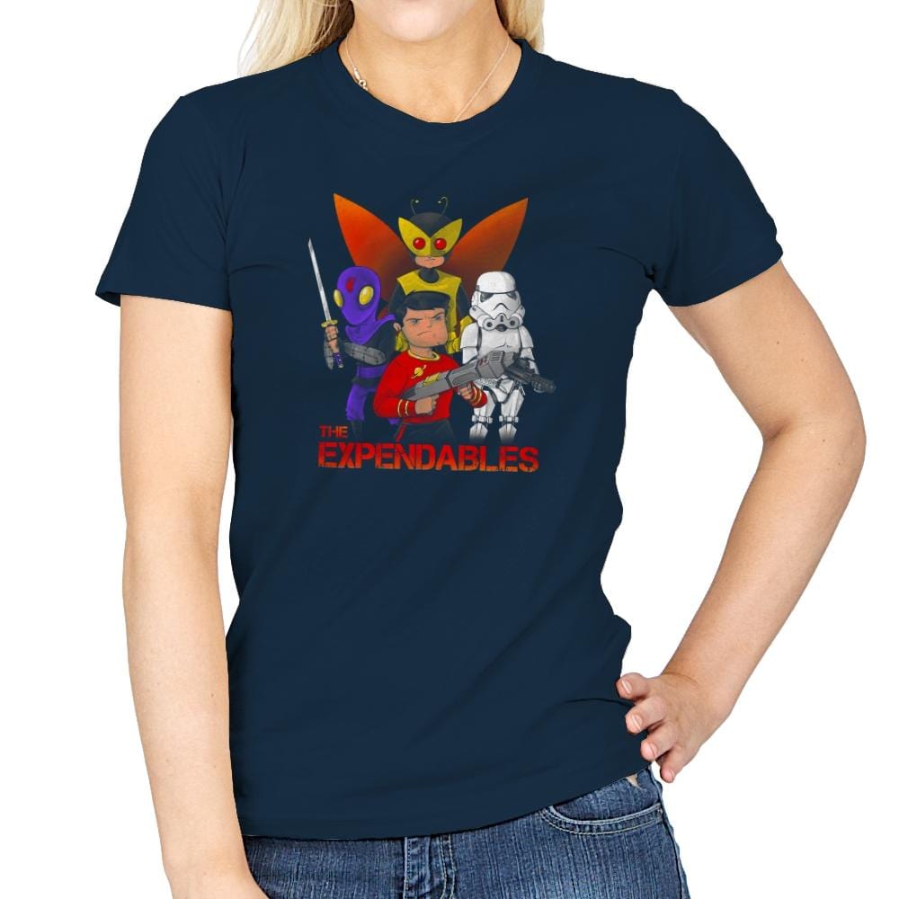 The Expendables Exclusive - Womens T-Shirts RIPT Apparel Small / Navy