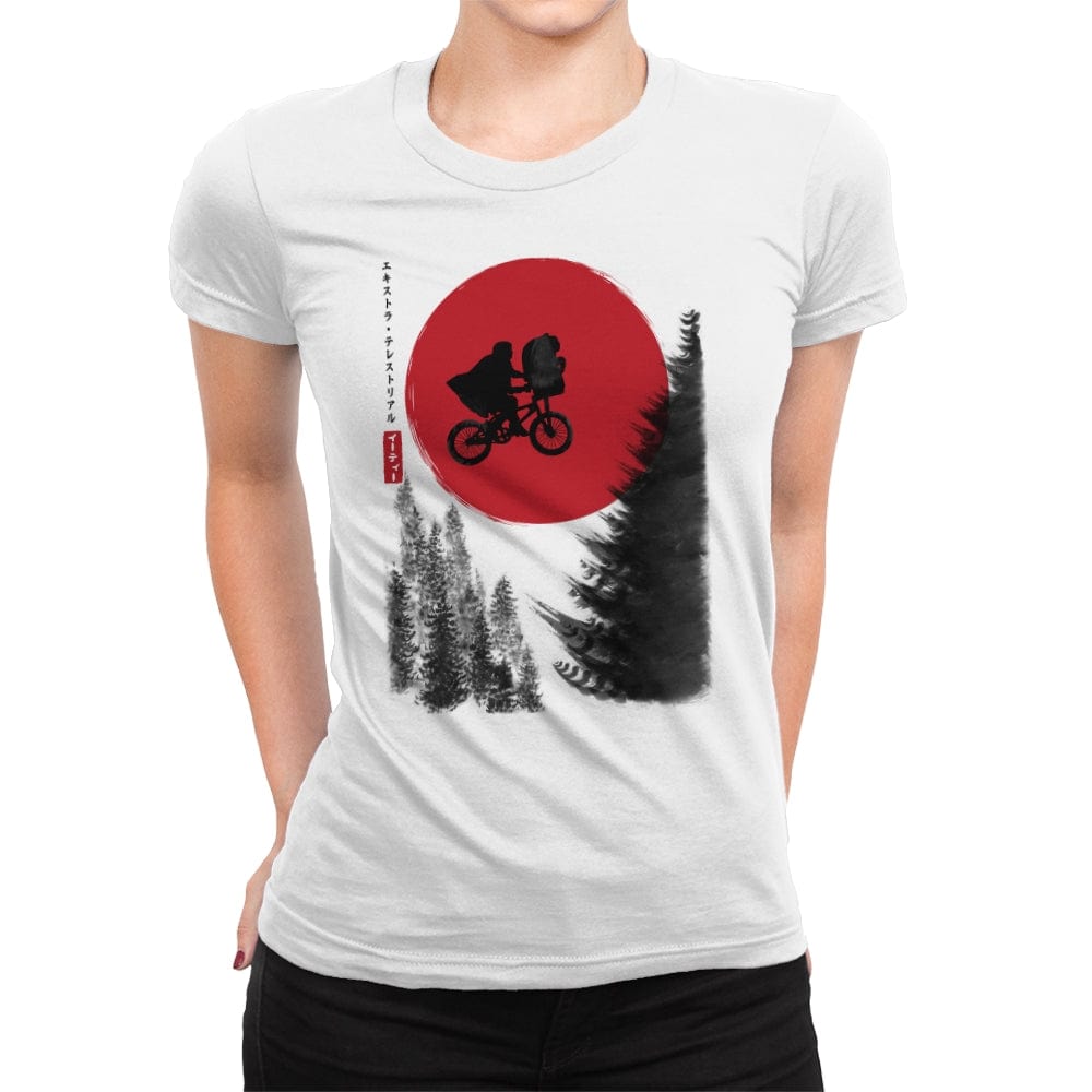 The Extra-Terrestrial in Japan - Womens Premium T-Shirts RIPT Apparel Small / White
