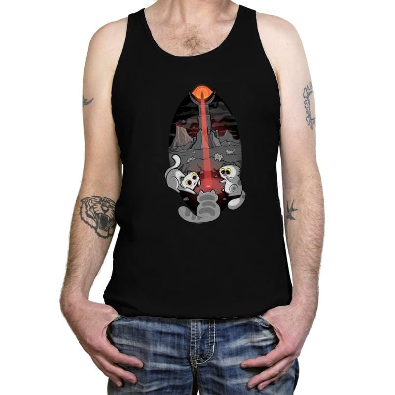 The Eye of Meowdor - Tanktop Tanktop RIPT Apparel X-Small / Black