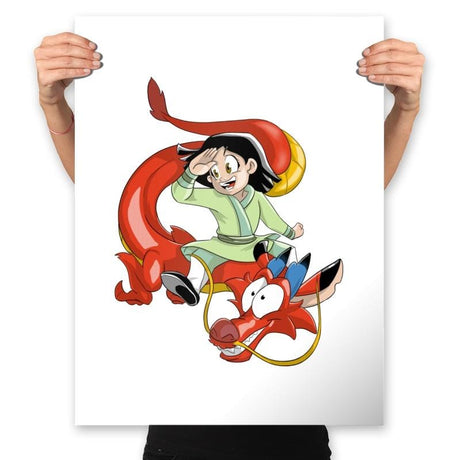 The Fa's dragon - Prints Posters RIPT Apparel 18x24 / White