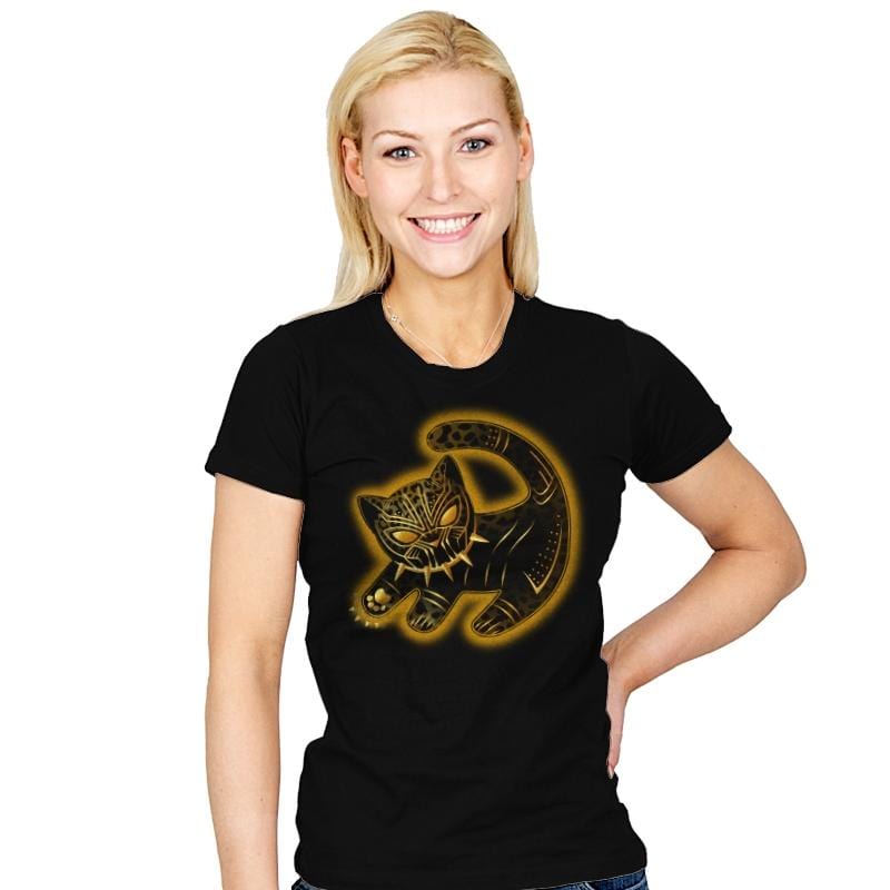 The Fake Panther King - Womens T-Shirts RIPT Apparel Small / Black
