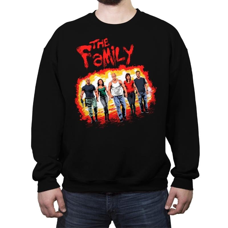 The Family - Crew Neck Sweatshirt Crew Neck Sweatshirt RIPT Apparel Small / Black