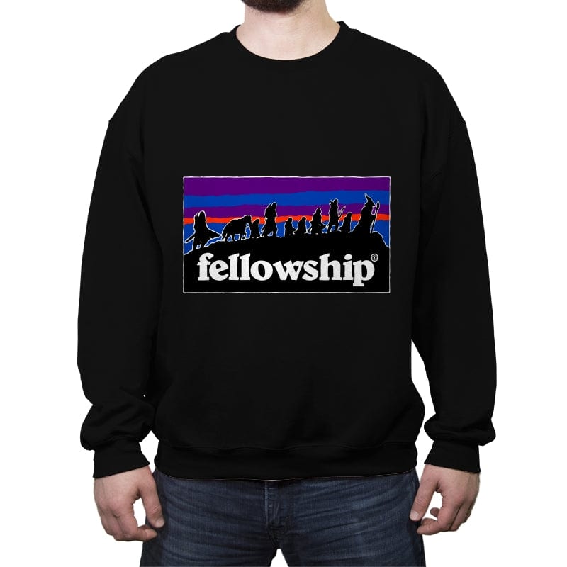 The Fellowship Badge - Crew Neck Sweatshirt Crew Neck Sweatshirt RIPT Apparel Small / Black