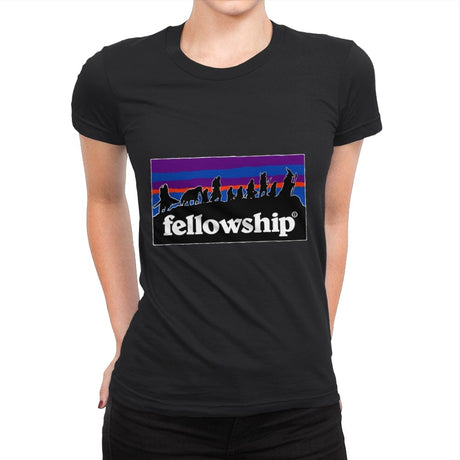 The Fellowship Badge - Womens Premium T-Shirts RIPT Apparel Small / Black