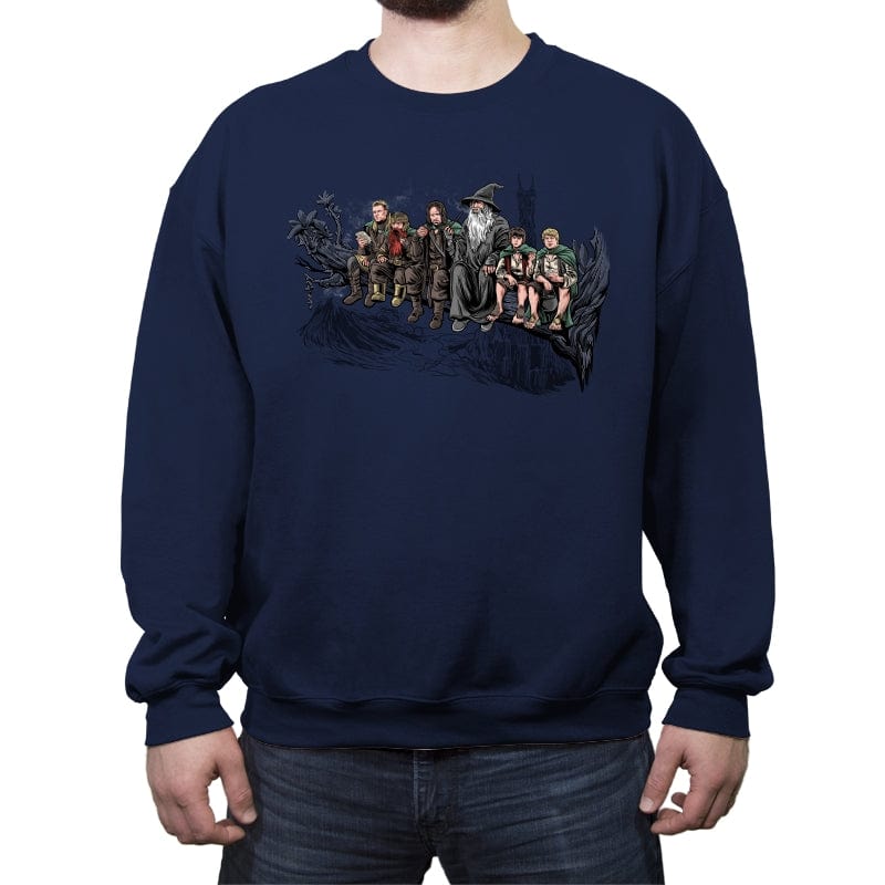 The Fellowship of the Lunch - Crew Neck Sweatshirt Crew Neck Sweatshirt RIPT Apparel Small / Navy