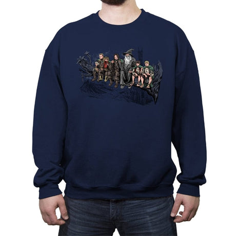 The Fellowship of the Lunch - Crew Neck Sweatshirt Crew Neck Sweatshirt RIPT Apparel Small / Navy
