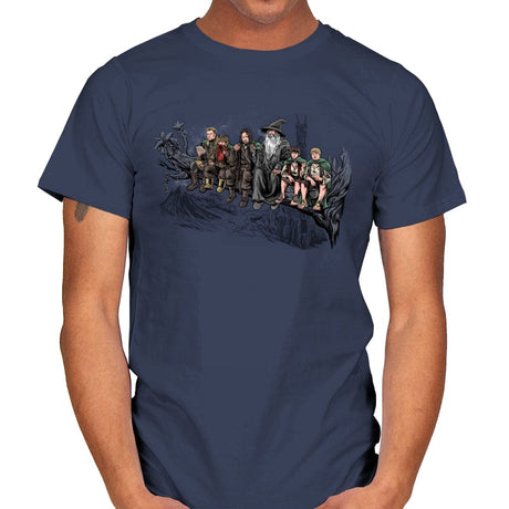 The Fellowship of the Lunch - Mens T-Shirts RIPT Apparel Small / Navy